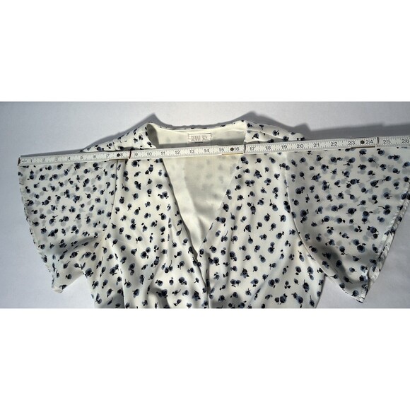 Sienna Sky Dress Women’s S White With Blue Floral Print Cottagecore Fairy w/Belt - Picture 4 of 10